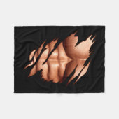 Zerrissene Abs Clic Lustig Fleecedecke (Vorderseite (Horizontal))