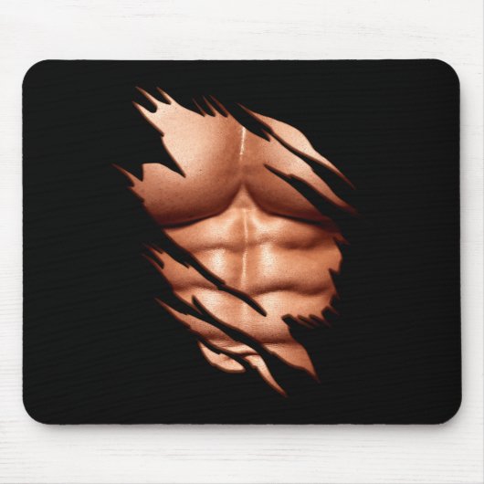 Zerrissene Abs Clic Lustig Mousepad (Vorne)