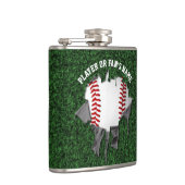 Zerrissene Baseball-Hip-Flasche Flachmann (Rechts)