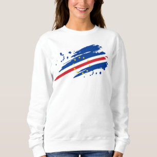 Zerrissene Flagge von Cabo Verde Sweatshirt