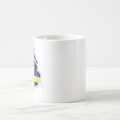 Zerrissene Flagge von Curaçao Kaffeetasse (Mittel)