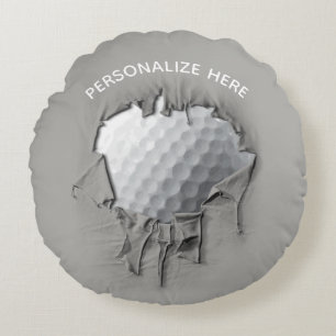 Zerrissene Golfball-Rundkissen Rundes Kissen