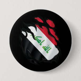 Zerrissene Irak-Flagge Button