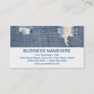 Zerrissene Jeans sehen Business Cards aus Visitenkarte