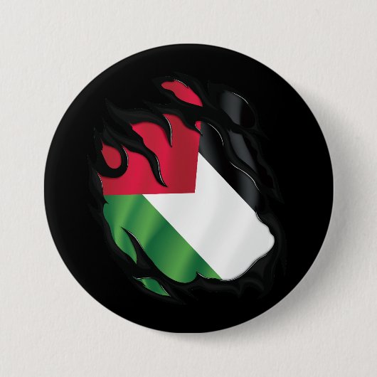Zerrissene Palästina-Flagge Button (Vorderseite)
