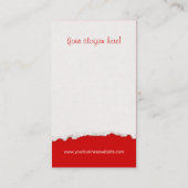 Zerrissene Papier heftige Visitenkarte (Rückseite)