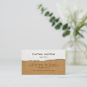 Zerrissene Papier- und PappVisitenkarte Visitenkarte (Stehend Vorderseite)