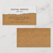 Zerrissene Papier- und PappVisitenkarte Visitenkarte (Vorne/Hinten)