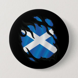 Zerrissene schottische Flagge Button