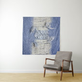 Zerrissener blauer Denim: Jeans Textur. Wandteppich (Beispiel (Horizontal))