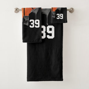 Zerrissenes Basketball-Trikot Badhandtuch Set