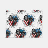 Zerrissenes BMX Fahrrad Fleecedecke (Vorderseite (Horizontal))