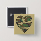 Zerrissenes Camouflage-Herz Button (Vorne & Hinten)