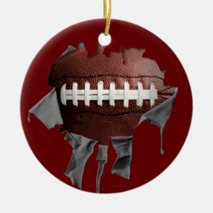 Zerrissenes Football Keramik Ornament