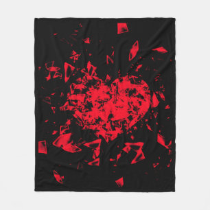 Zerrissenes Herz Fleece-Decke Fleecedecke