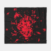 Zerrissenes Herz Fleece-Decke Fleecedecke (Vorderseite (Horizontal))