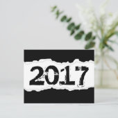 zerrissenes Papier 2017 Postkarte (Stehend Vorderseite)