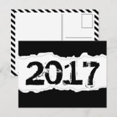 zerrissenes Papier 2017 Postkarte (Vorne/Hinten)
