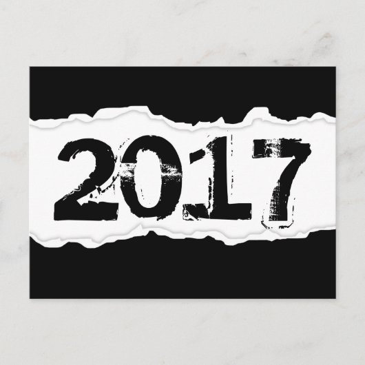 zerrissenes Papier 2017 Postkarte (Vorderseite)