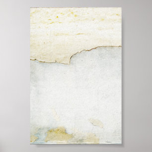 zerrissenes Papier auf blauem Wandhintergrund Poster