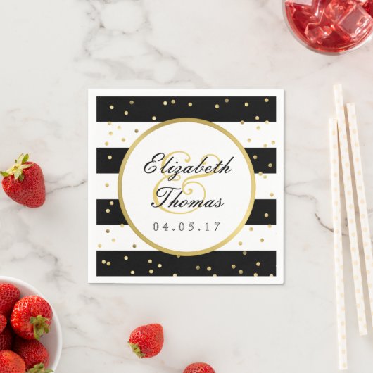 Zerrstreifen | Elegant Wedding Napkin Serviette (Beispiel)