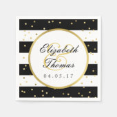 Zerrstreifen | Elegant Wedding Napkin Serviette (Vorderseite)