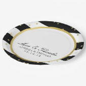 Zerrstreifen | Elegante Hochzeiten Teller (Schrägansicht)