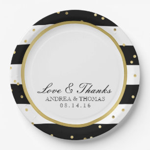 Zerrstreifen Elegante Hochzeiten Teller