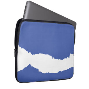 Zerrwelle mittelblau laptopschutzhülle