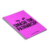 Zerschlagen des Patriarchats, rosa feministischen  Notizblock (Rechte Seite)