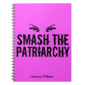 Zerschlagen des Patriarchats, rosa feministischen  Notizblock (Vorderseite)