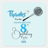 Zerschlagen in Spaß Quadratischer Aufkleber (Vorderseite)