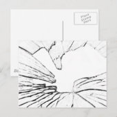 zerschlagen postkarte (Vorne/Hinten)