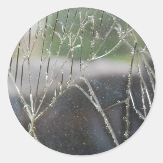 zerschlagen runder aufkleber (Vorderseite)