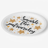 Zerschlagen Sie das Patriarchat! Pappteller (Schrägansicht)