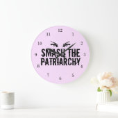 Zerschlagt den Patriarchat Feminist Große Wanduhr (Zuhause)