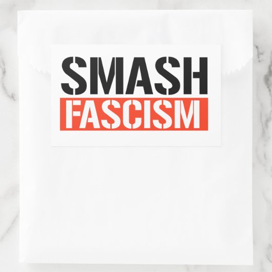 Zerschlagung des Faschismus Rechteckiger Aufkleber (Tasche)