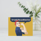 Zerschlagung des feministischen Sprichworts der Pa Postkarte (Stehend Vorderseite)