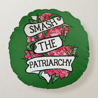 Zerschlagung des Patriarchats Rundes Kissen
