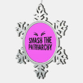 Zerschlagung des Patriarchats Schneeflocken Zinn-Ornament (Rechts)