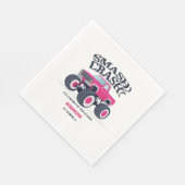 Zerschlagung des Schrotts - Moderner rosa Monster Serviette (Ecke)