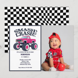 Zerschlagung des Schrotts - Modernes rosafarbenes  Einladung