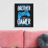 Zerschlagung von zwei Titeln Bruder und Gamer Leinwanddruck (Insitu (Wohnzimmer))