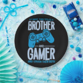 Zerschlagung von zwei Titeln Bruder und Gamer Pappteller (Party)