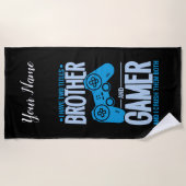 Zerschlagung von zwei Titeln Bruder und Gamer Strandtuch (Vorderseite)