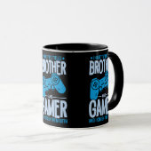 Zerschlagung von zwei Titeln Bruder und Gamer Tasse (VorderseiteRechts)