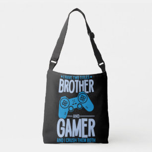 Zerschlagung von zwei Titeln Bruder und Gamer Tragetaschen Mit Langen Trägern