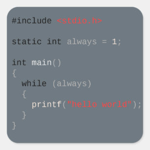 zerschmettern Sie mein Mainframe Quadratischer Aufkleber