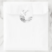 zerschmettert runder aufkleber (Tasche)