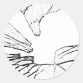 zerschmettert runder aufkleber (Vorderseite)